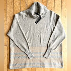 Bylyse Spenard Oversized Cream Turtleneck Sweater Size Small Medium Large